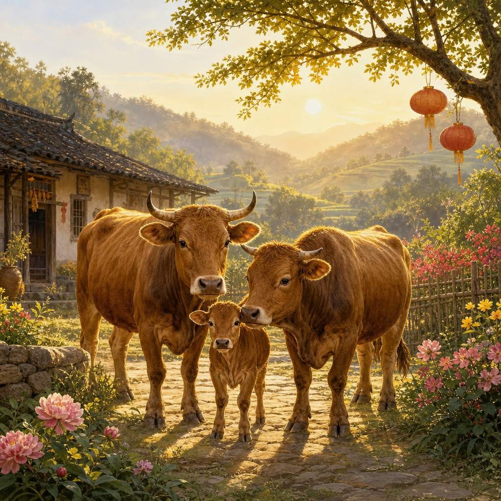 夫妻孩子都属牛好吗